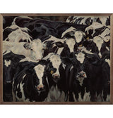 Wood Art - Cow Crowd