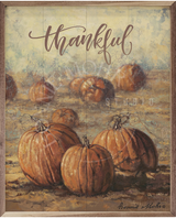 Wood Art - Country Pumpkins (With Verse)