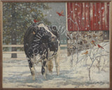 Wood Art - Cardinal Visitors