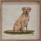 Wood Art - Farm Animal Series - Dog On Grass