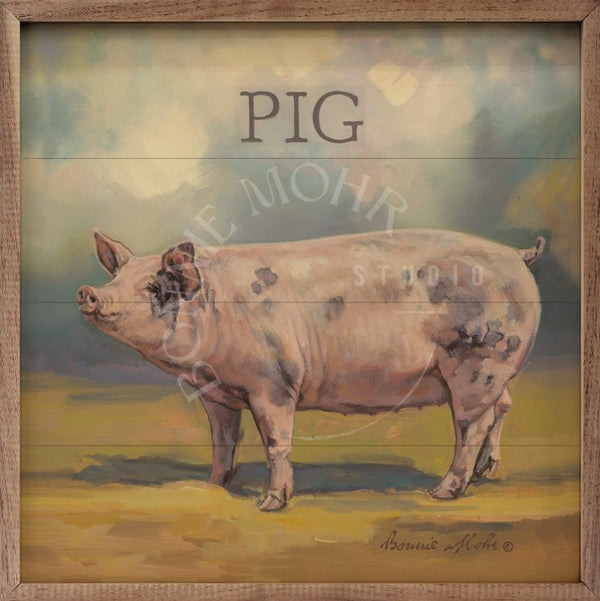 Wood Art - Farm Animal Series - Piper The Pig
