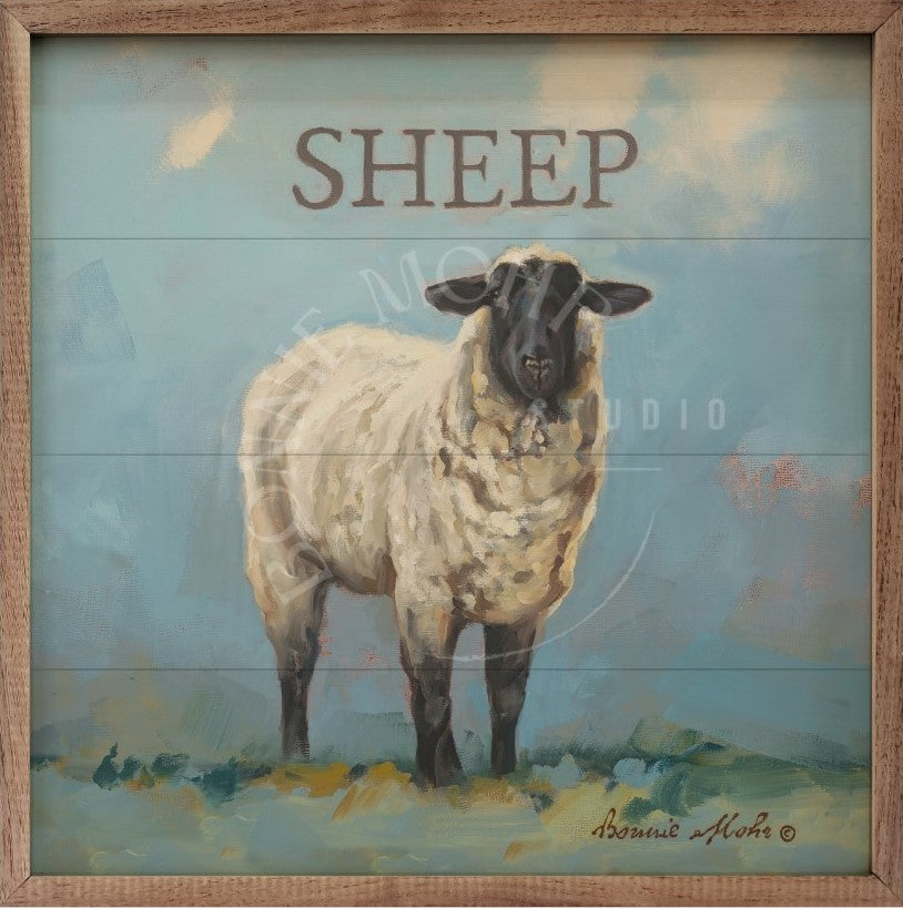 Wood Art - Farm Animal Series - Sherlock The Sheep – Bonnie Mohr