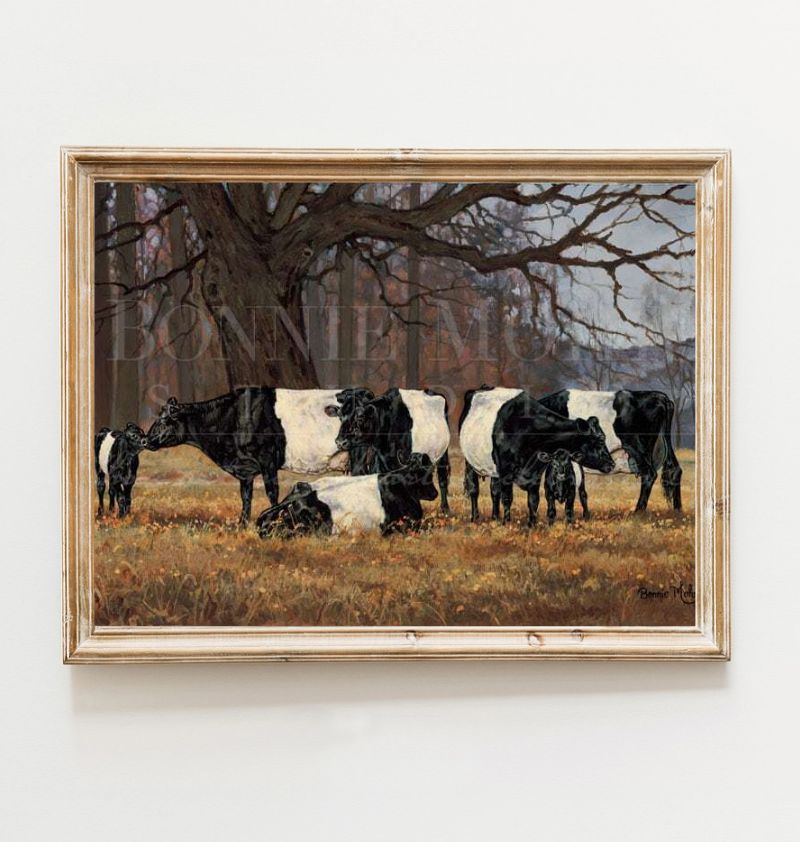 The Home Place by Bonnie Mohr 16x20 Cattle Cows Dairy Farm Red The Home Place by Bonnie Mohr 16x20 Cattle Cows Dairy Farm Red