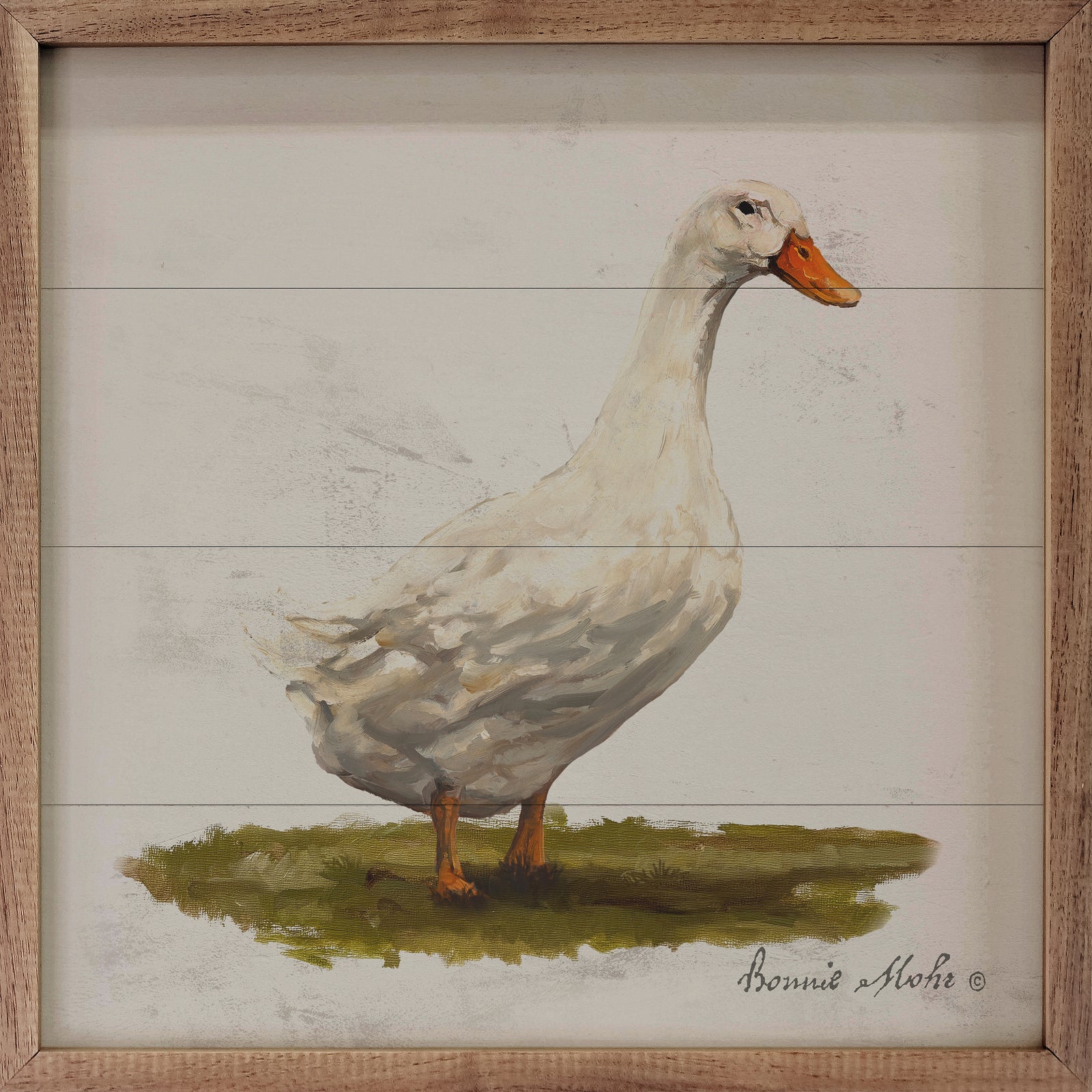 Wood Art - Farm Animal Series - Duck On Grass – Bonnie Mohr