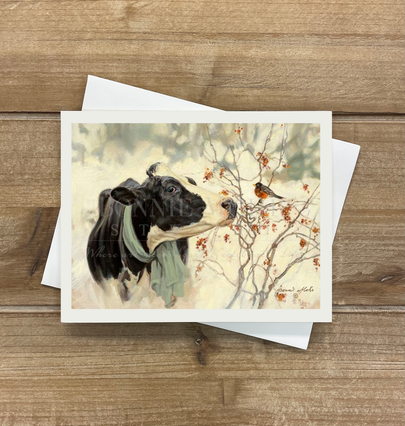 Art Print, Framed or Plaque by Bonnie Mohr - The Winter Robin - COW319 Art Print, Framed or Plaque by Bonnie Mohr - The Winter Robin - COW319
