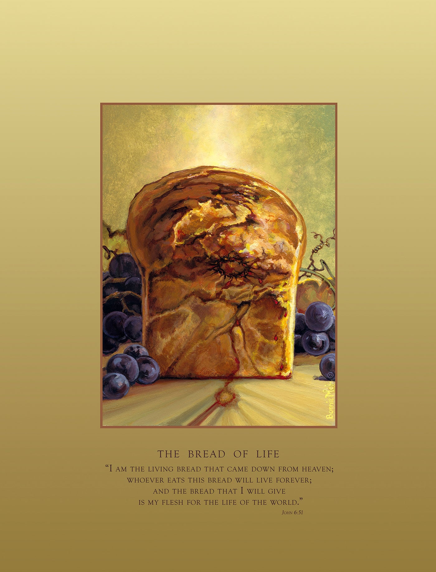 The Bread of Life print - religious art featuring the bread of